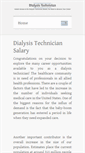 Mobile Screenshot of dialysistechniciansalary.org